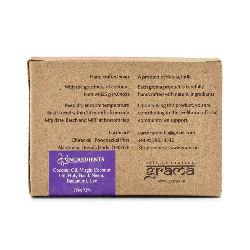 Buy Handmade Neem & Tulsi Soap, 125g each | Pack of 2 | Shop Verified Sustainable Body Soap on Brown Living™