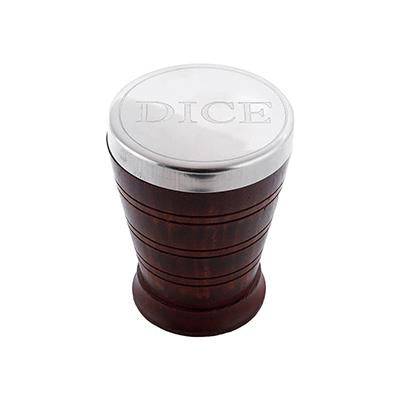 Buy Handcrafted Set of 5 Wooden Gaming Dice with Storage Cup and Brass LID | Shop Verified Sustainable Learning & Educational Toys on Brown Living™