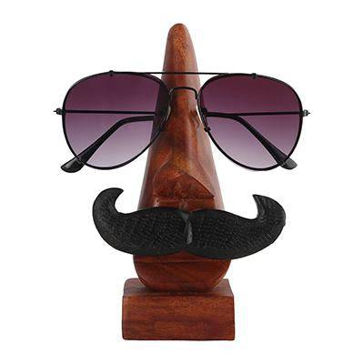 Buy Handmade Wooden Nose Shaped Eyeglass Holder | Home Decor | Shop Verified Sustainable Table Decor on Brown Living™