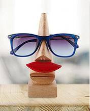 Buy Handmade Wooden Nose Shaped Eyeglass Holder | Home Decor | Shop Verified Sustainable Table Decor on Brown Living™