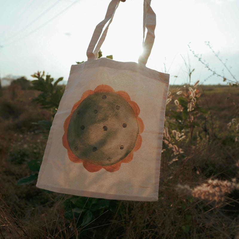 Buy Handpainted Floral Tote Bag | Shop Verified Sustainable Tote Bag on Brown Living™