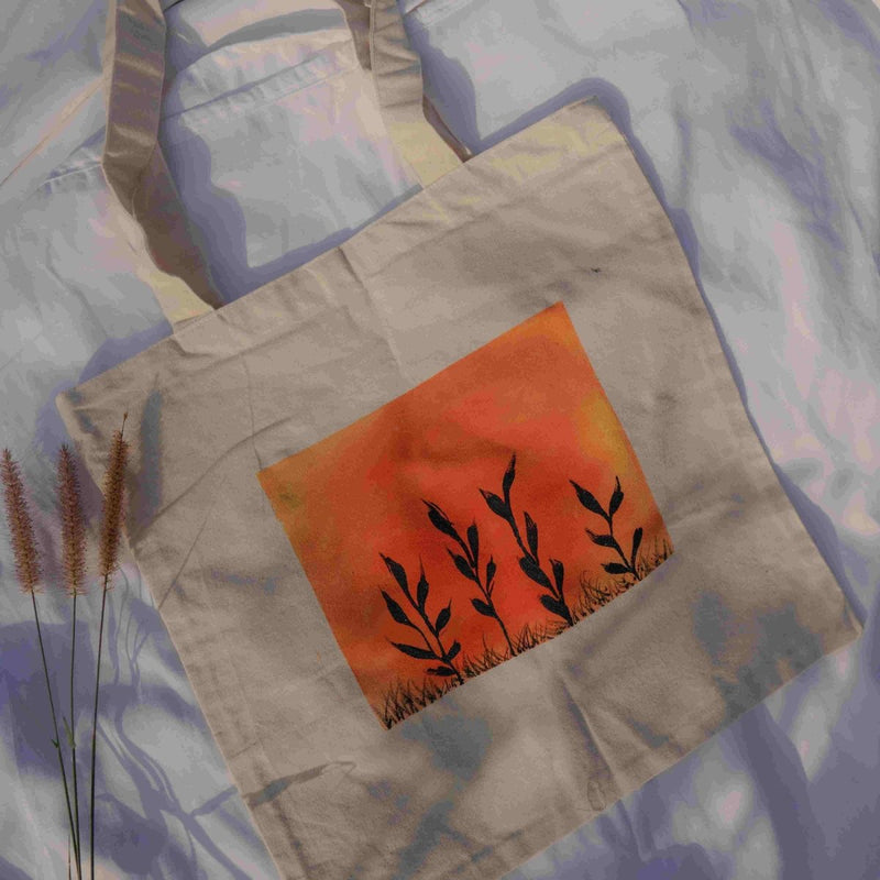 Buy Handpainted Sunset Tote Bag | Shop Verified Sustainable Tote Bag on Brown Living™