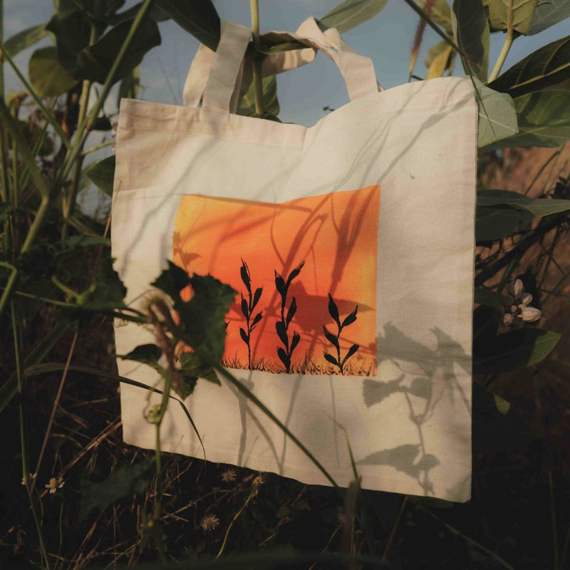 Buy Handpainted Sunset Tote Bag | Shop Verified Sustainable Tote Bag on Brown Living™