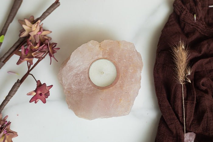 Buy Healing Candle - Rose Quartz | Shop Verified Sustainable Candles & Fragrances on Brown Living™