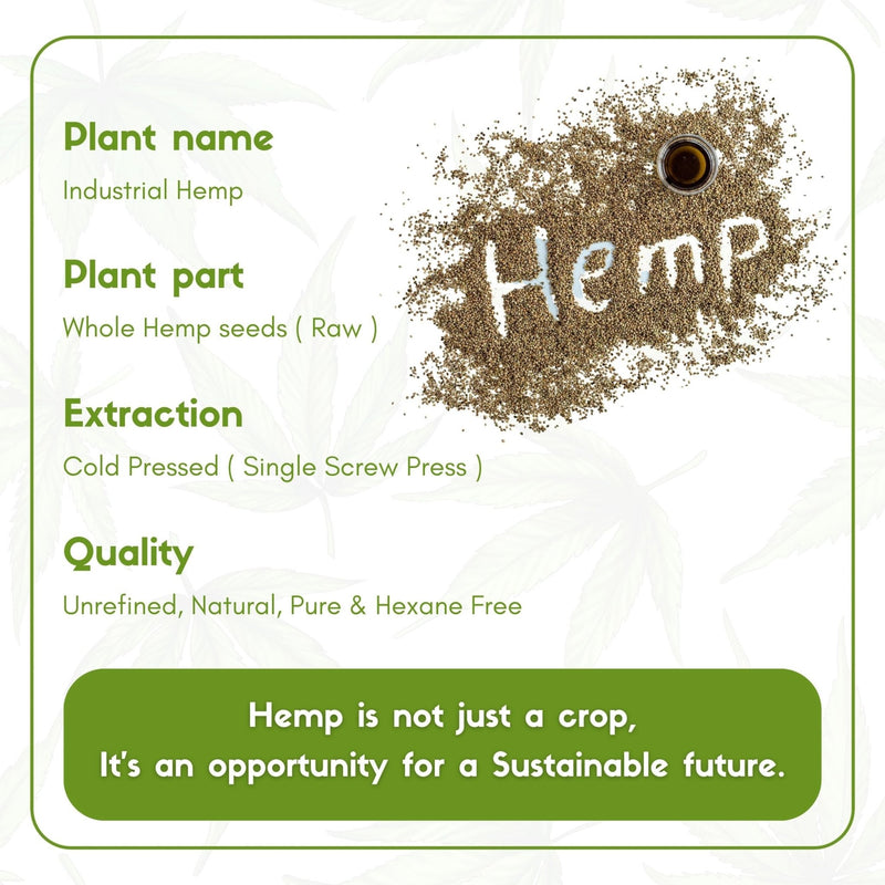 Hemp Seed Oil - 200mL | Verified Sustainable Hair Oil on Brown Living™