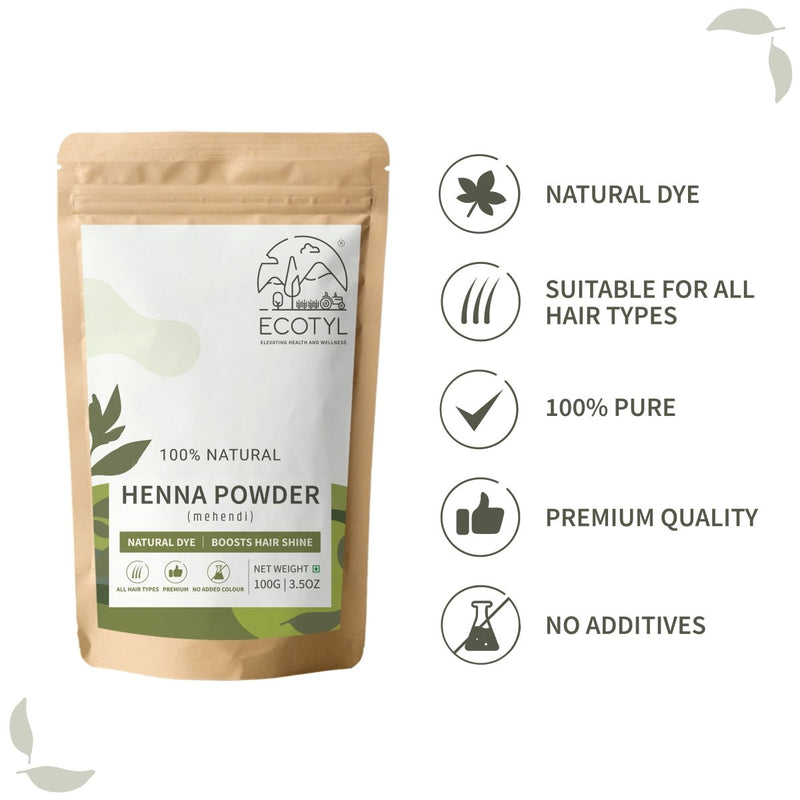 Buy Henna Powder | Natural Hair Dye | Hair Strengthening | 100g | Shop Verified Sustainable Hair Colour on Brown Living™