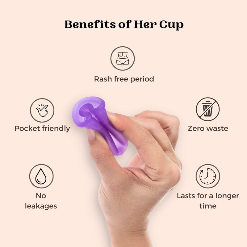 Buy Her Cup Platinum- Menstrual Cup For Women, Regular Size - Fuschia | Shop Verified Sustainable Menstrual Cup on Brown Living™