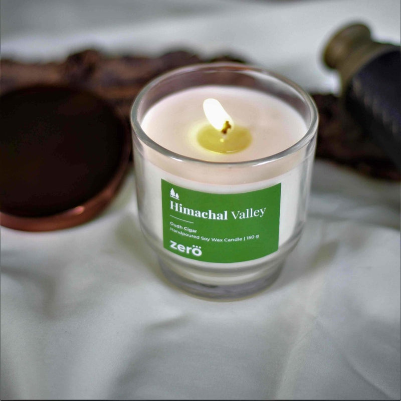 Buy Himachal Valleys | Oudh Fragrance | Soy Wax Scented Candle | 150gm | Shop Verified Sustainable Candles & Fragrances on Brown Living™