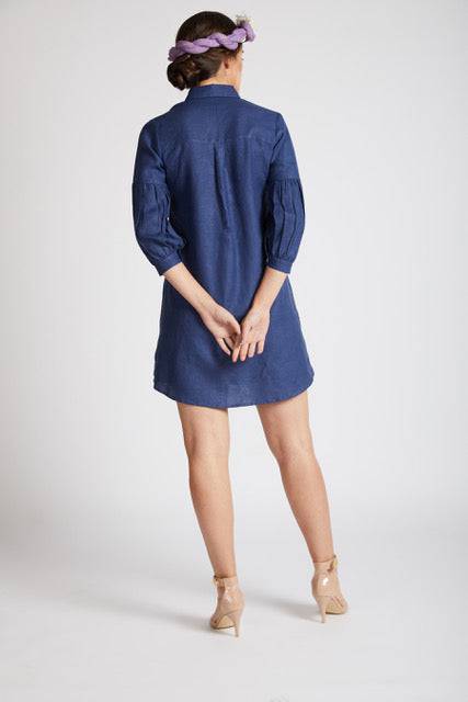 Buy Horizon Legomutton Shirt Dress Navy | Shop Verified Sustainable Womens Dress on Brown Living™