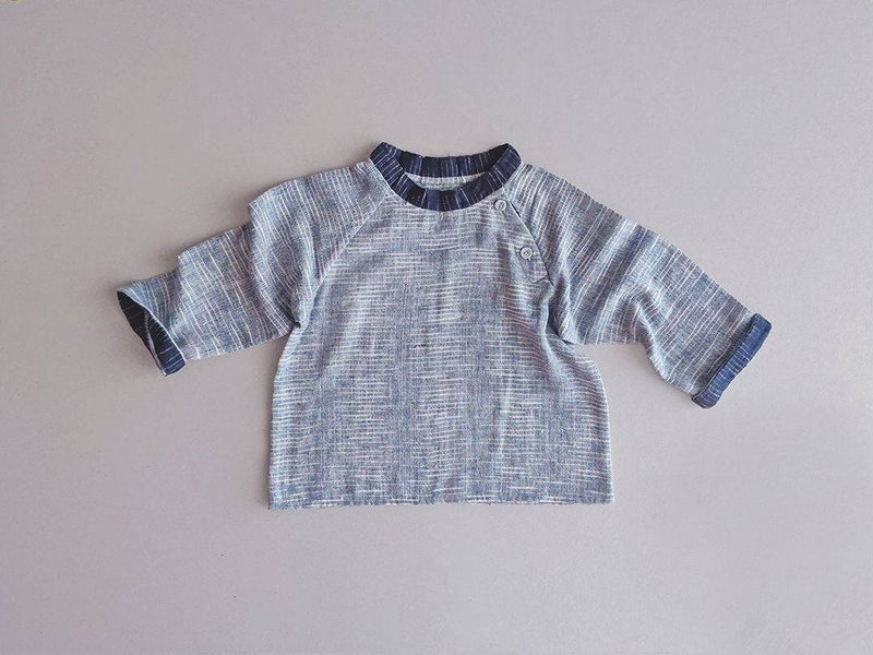 Buy Indigo Harmony Raglan T-shirt | Shop Verified Sustainable Kids T-Shirts on Brown Living™