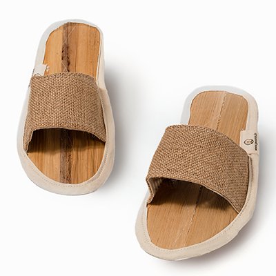 Buy Indoor slippers – Banana Economy Open Toe | Shop Verified Sustainable Products on Brown Living