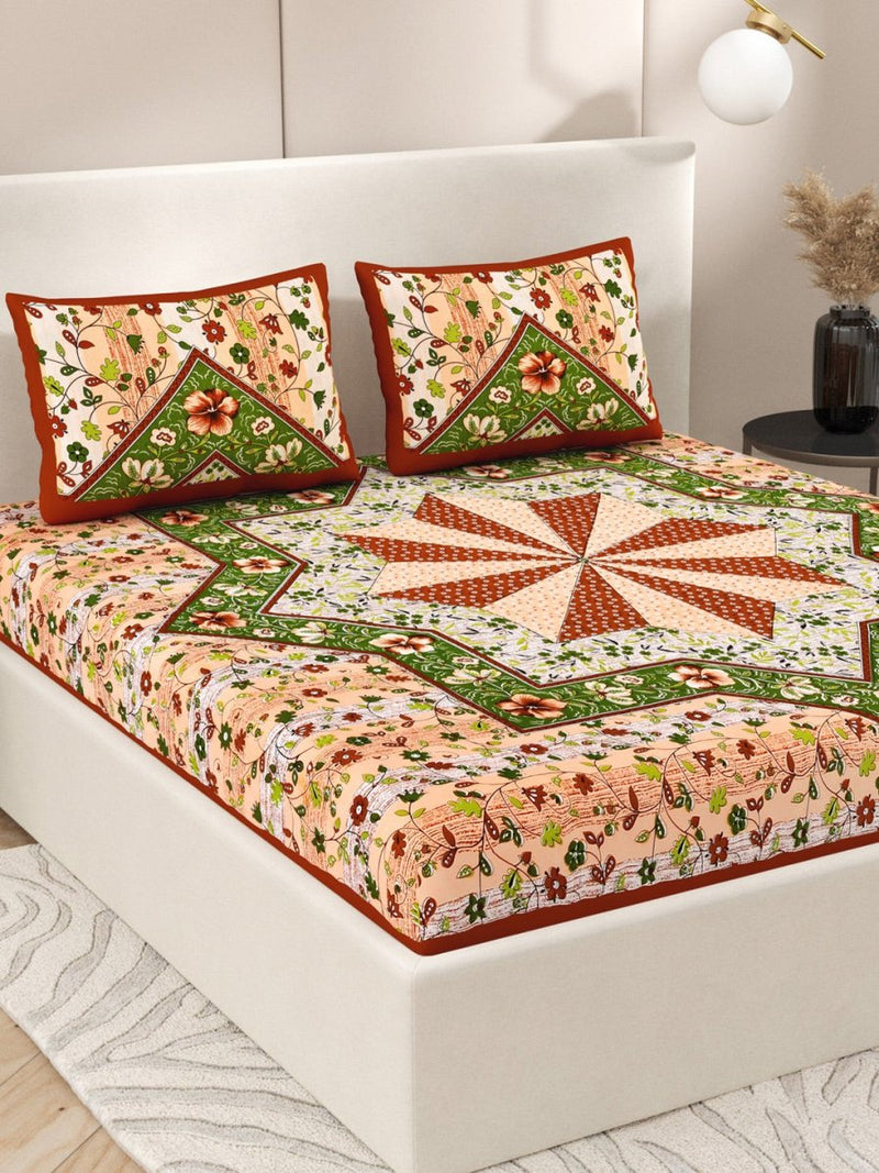 Buy Interiors Paisley Hand Printed Cotton Queen Size Bedding Set | Shop Verified Sustainable Bedding on Brown Living™