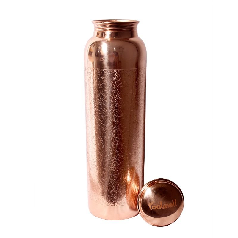 Buy Itching Copper Bottle 1 Ltr | Copper Purity Guarantee Certificate | Free Cotton Bag | Shop Verified Sustainable Bottles & Sippers on Brown Living™