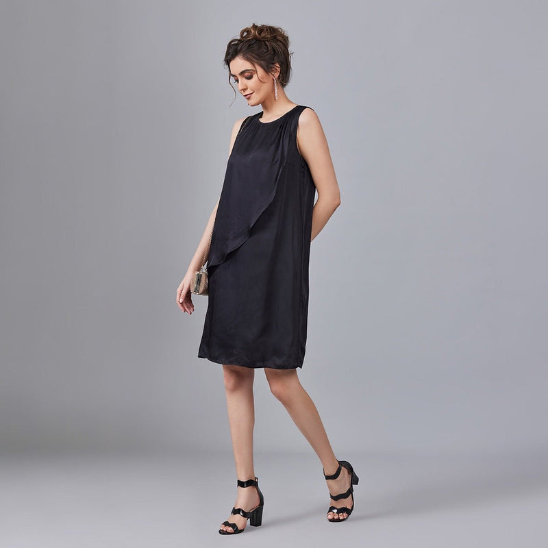 Buy Izzie - Stylish Waterfall Drape Dress | Shop Verified Sustainable Products on Brown Living