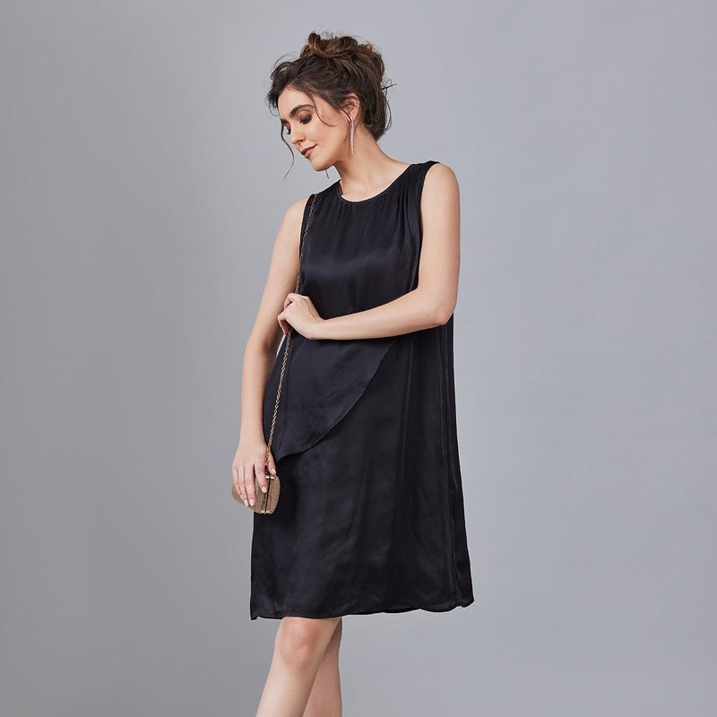 Buy Izzie - Stylish Waterfall Drape Dress | Shop Verified Sustainable Products on Brown Living