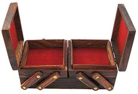 Buy Handmade Jewelry Box for Women 8 x 4 x 3 Inches (Brown) | Shop Verified Sustainable Organisers on Brown Living™