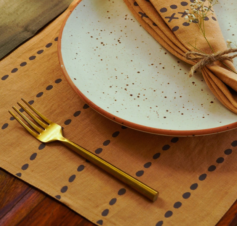 Buy Kaincha Pure Hemp Placemats | Set of 2/4/6 | Shop Verified Sustainable Table Linens on Brown Living™