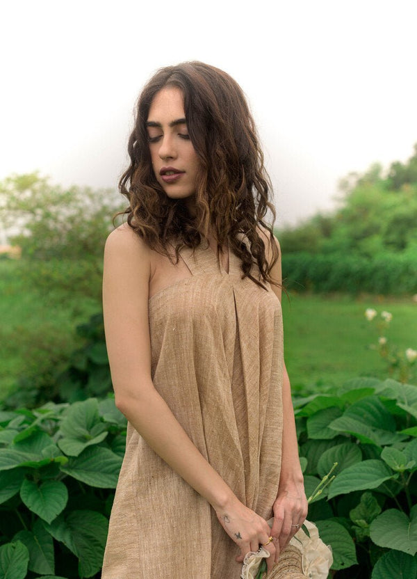 Buy Kara Dress - Beige | Shop Verified Sustainable Womens Dress on Brown Living™