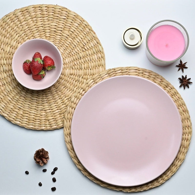 Buy Kauna Grass Round Placemats | Set of 2 | Shop Verified Sustainable Kitchen Organisers on Brown Living™