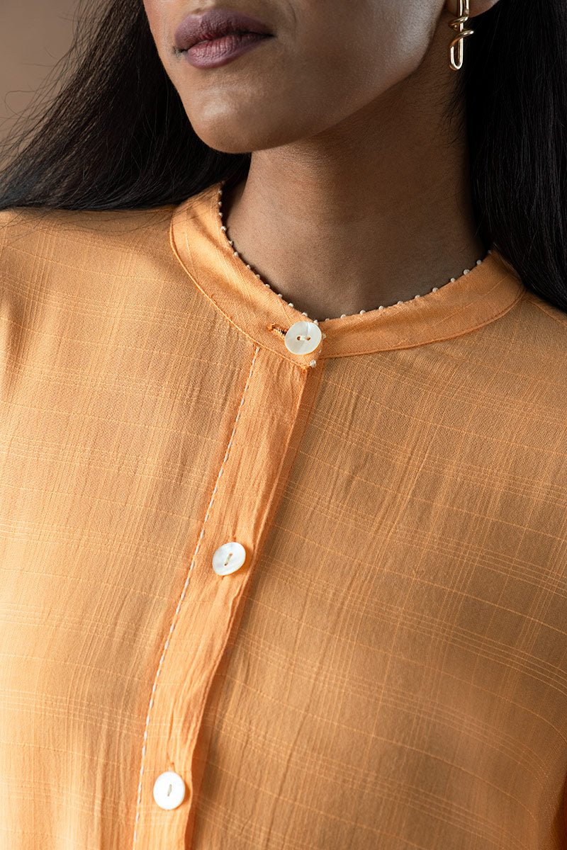 Buy Kesari Sugarcane Fabric Shirt Dress | Shop Verified Sustainable Products on Brown Living