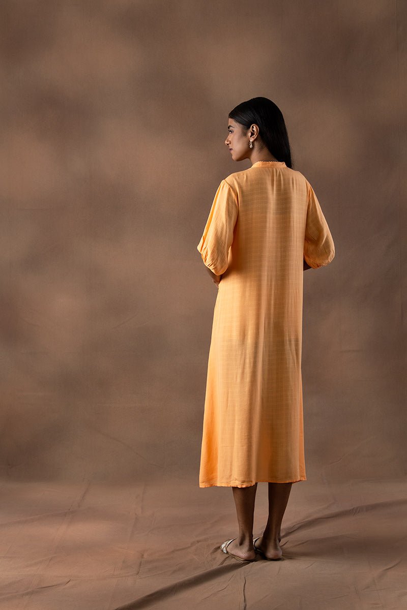 Buy Kesari Sugarcane Fabric Shirt Dress | Shop Verified Sustainable Products on Brown Living