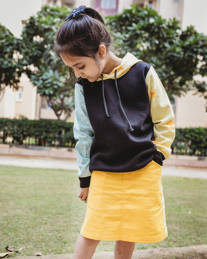 Buy Kitty Kat' Yellow A-Line Skirt | Shop Verified Sustainable Kids Skirts on Brown Living™