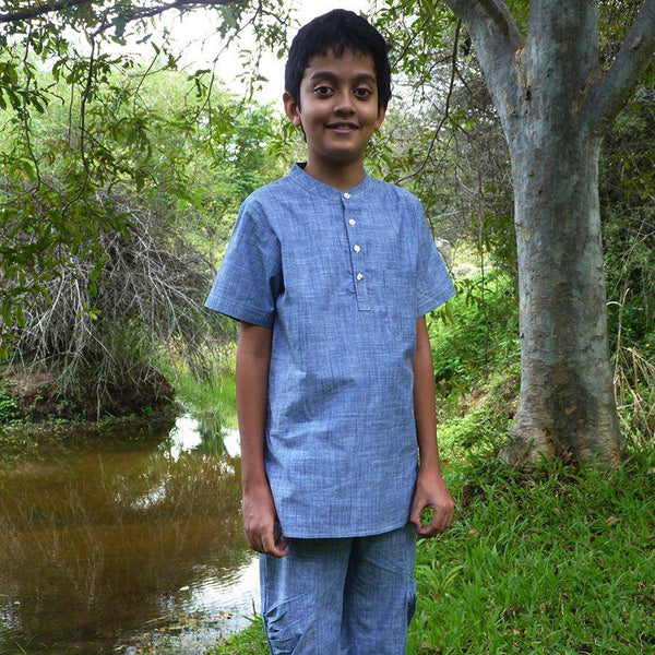 Buy Kurta - Blu | Shop Verified Sustainable Kids Tops on Brown Living™