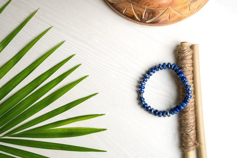 Buy Lapis Lazuli for wisdom, self-expression, insomnia, depression & thyroid issues | Shop Verified Sustainable Womens Accessories on Brown Living™