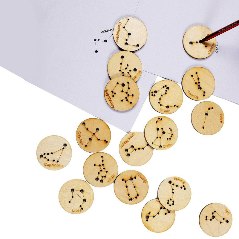 Buy Little Star Gazers' Wooden Constellation Coins (17 Pieces) | Shop Verified Sustainable Learning & Educational Toys on Brown Living™