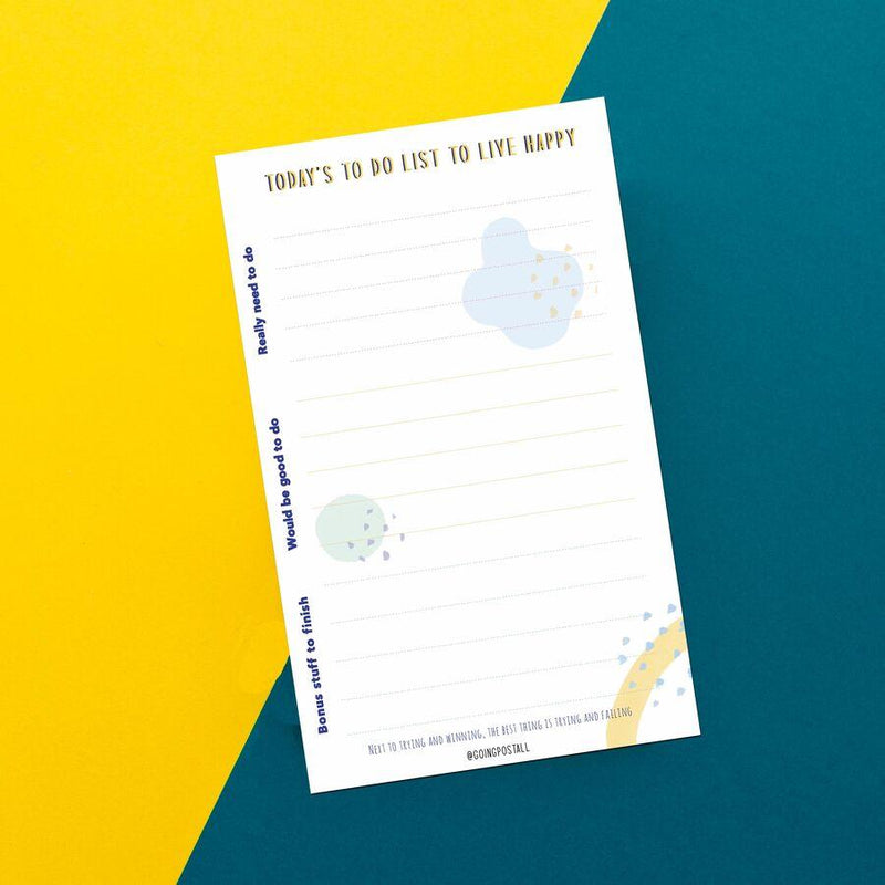 Buy Live Happy Notepad | Shop Verified Sustainable Notebooks & Notepads on Brown Living™