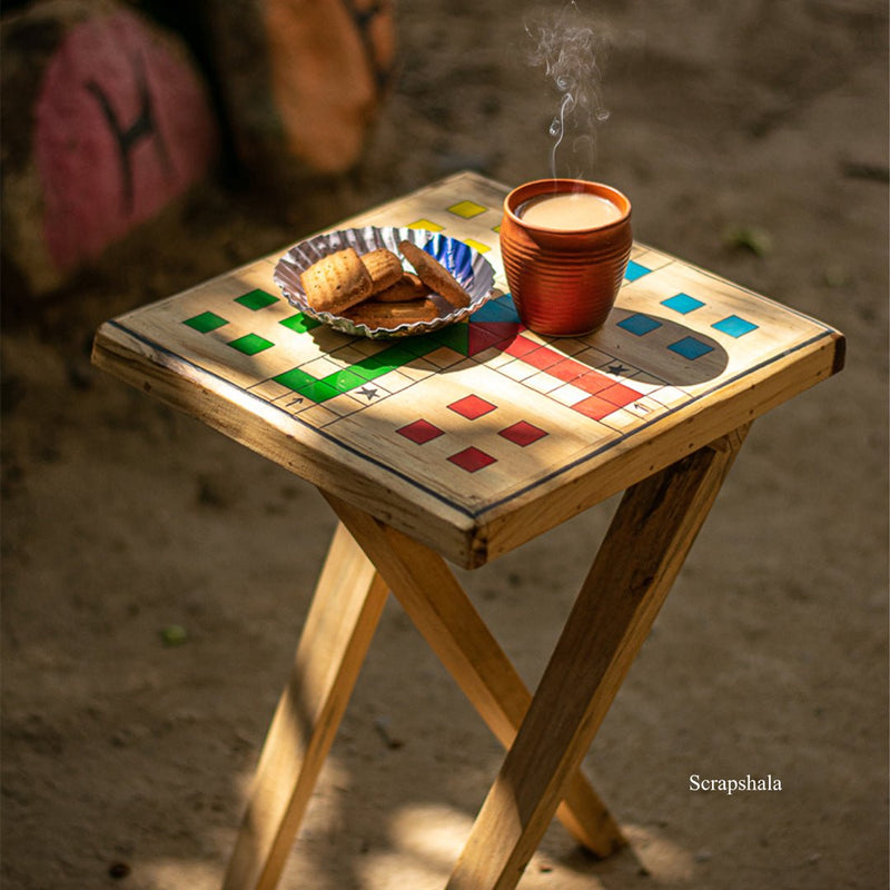 Buy Ludo Game Coffee Table | Multipurpose | Natural reclaimed wood | Scrapshala | Shop Verified Sustainable Sports & Games on Brown Living™