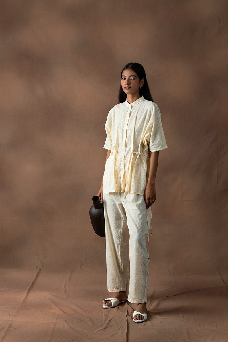 Buy Maahru Organic Cotton Pleated Shirt | Shop Verified Sustainable Products on Brown Living