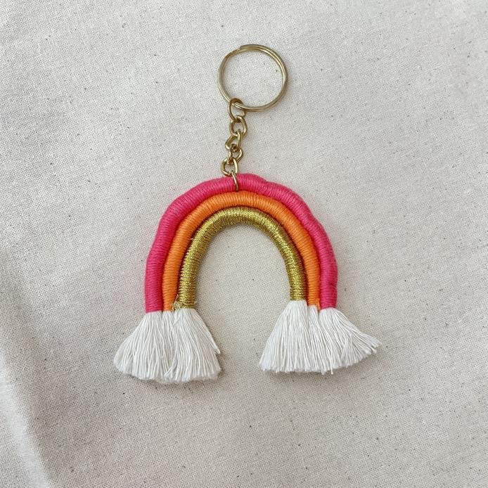 Buy Macrame Rainbow Keychain | Shop Verified Sustainable Travel Accessories on Brown Living™