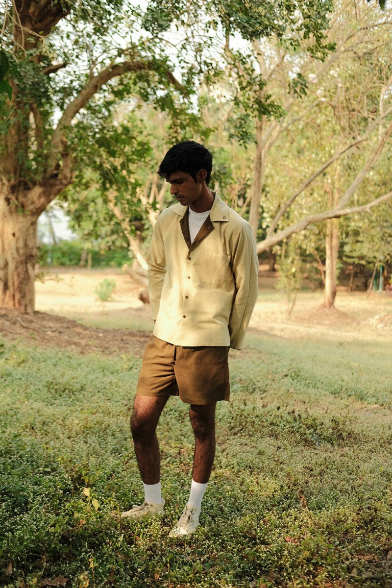 Buy Marigold Reversible Shirt | Dyed with Marigolds | Shop Verified Sustainable Mens Shirt on Brown Living™