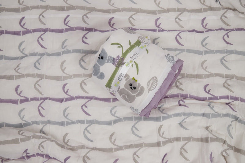 Buy Single Quilt- K for Koala- Purple | Shop Verified Sustainable Bed Linens on Brown Living™