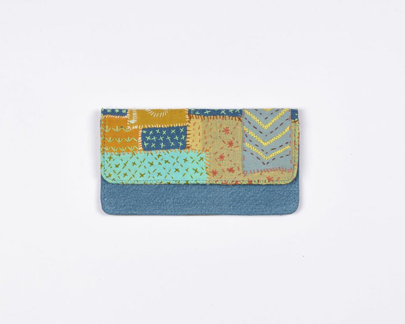 Buy Meadow Sashiko Wallet | Shop Verified Sustainable Womens Accessories on Brown Living™