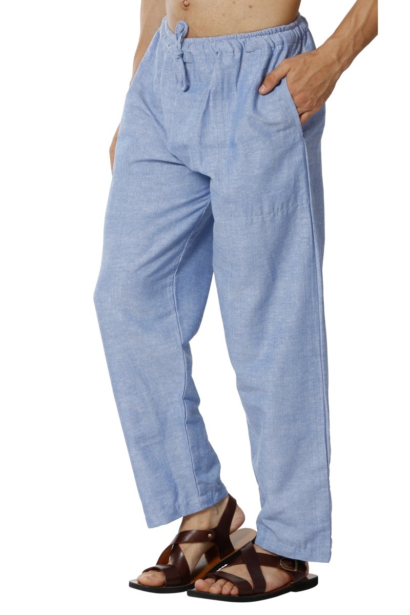 Buy Men's Combo Pack of 2 Lounge Pants | Blue and Green | GSM-170 | Free Size | Shop Verified Sustainable Products on Brown Living