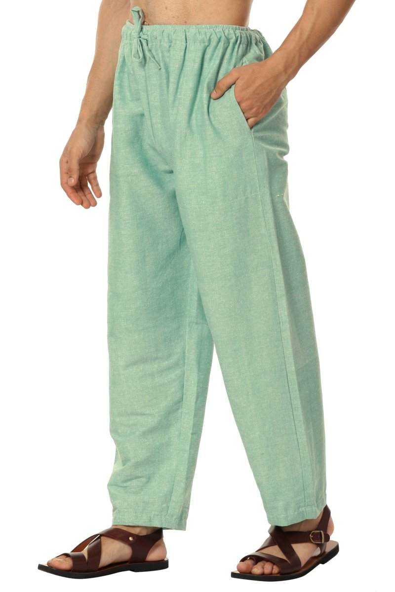 Buy Men's Combo Pack of 2 Lounge Pants | Blue and Green | GSM-170 | Free Size | Shop Verified Sustainable Products on Brown Living