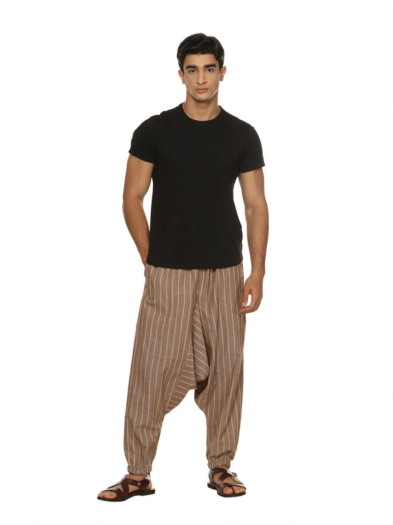 Buy Men's Harem Pant | Black Stripes | Fits Waist Size 28" to 38" | Shop Verified Sustainable Products on Brown Living