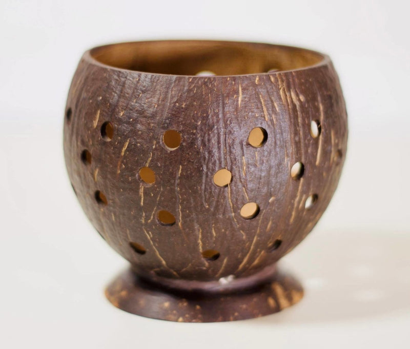 Buy Milena Coconut Votive Holder | Shop Verified Sustainable Lamps & Lighting on Brown Living™