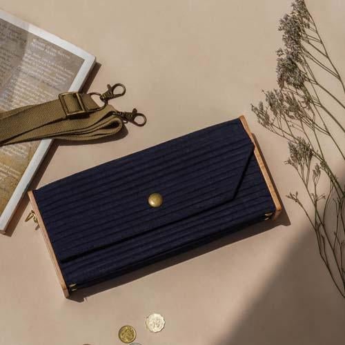 Buy Mini Clutch - Navy Blue | Shop Verified Sustainable Womens Clutch on Brown Living™