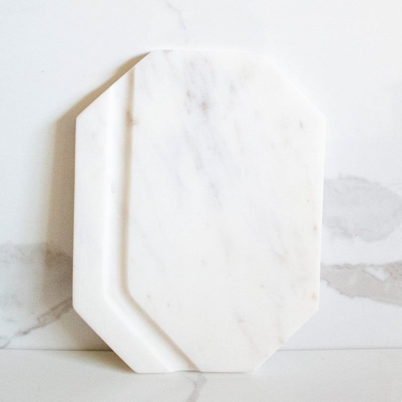 Buy Mini White Furrow Marble Cheese Platter | Shop Verified Sustainable Products on Brown Living