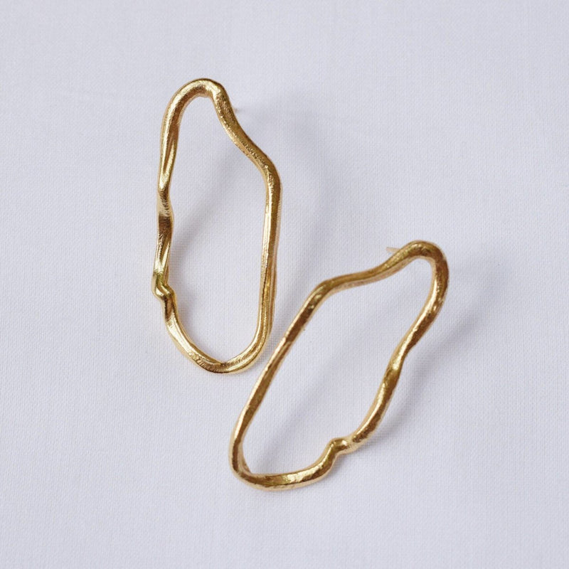 Buy Minimal Brass Earrings | Shop Verified Sustainable Womens Earrings on Brown Living™