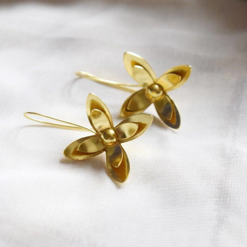 Buy Minimal Brass Earrings | Shop Verified Sustainable Womens Earrings on Brown Living™