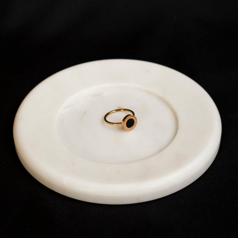 Buy Moon Marble Trinket Tray White | Shop Verified Sustainable Decor & Artefacts on Brown Living™