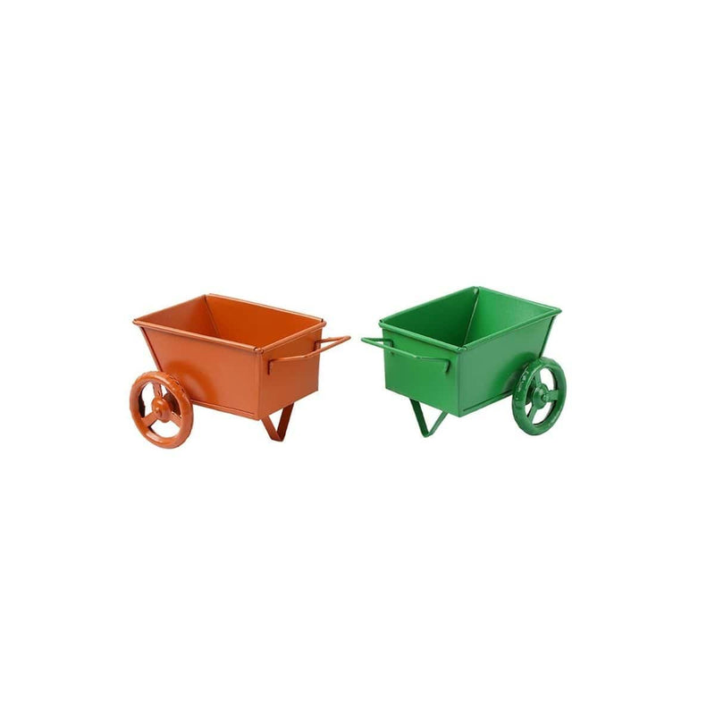 Buy Namkeen Chakna Trolley Set of 2, Multicolour, Metal | Shop Verified Sustainable Trays & Platters on Brown Living™