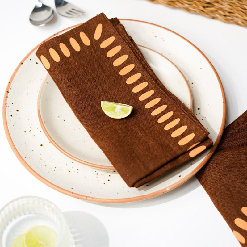 Buy Nantara Napkins | Set of 2/4/6 | Made In Hemp | Shop Verified Sustainable Table Linens on Brown Living™