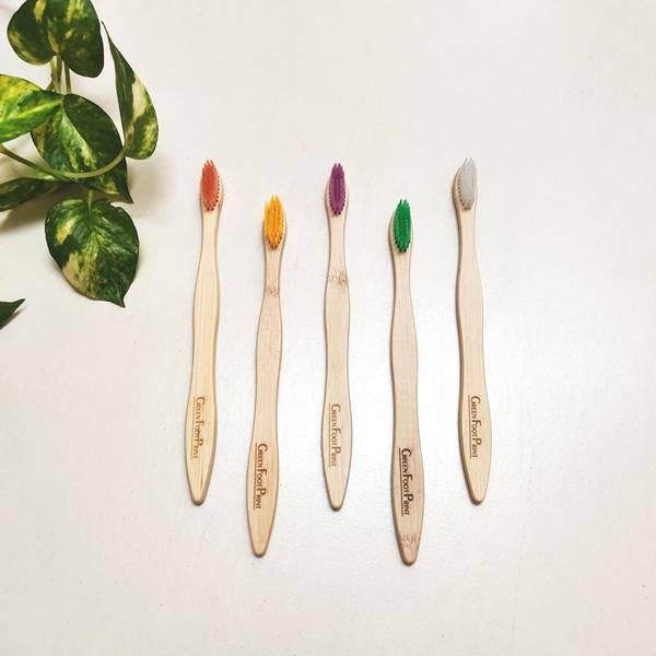 Buy Natural Bamboo Toothbrush - Pack of 2 | Shop Verified Sustainable Tooth Brush on Brown Living™