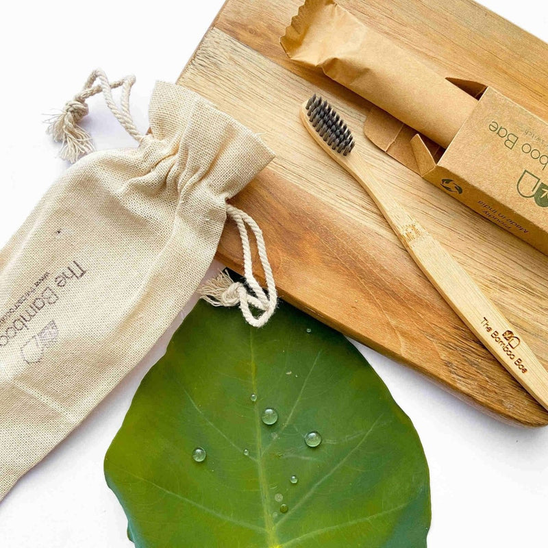 Buy Natural Dental Kit | Bamboo Toothbrush + Neem Tongue Cleaner Combo | Natural Oral Care Essentials | Shop Verified Sustainable Oral Care on Brown Living™