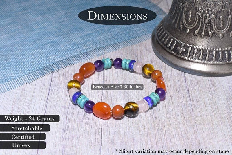 Buy Natural Unisex Seven Chakra Bracelet For Opening All 7 Chakras | Shop Verified Sustainable Womens Accessories on Brown Living™